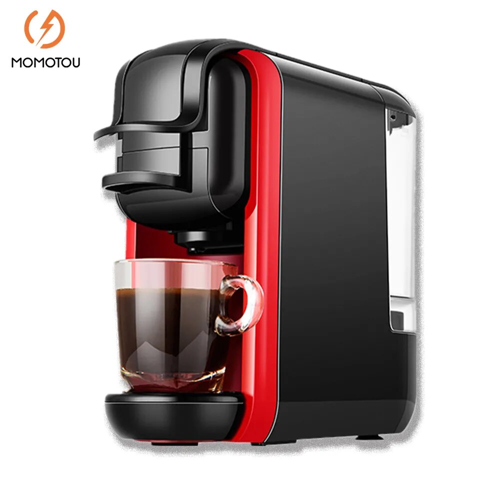 Multiple Capsule Coffee Machine, Hot/Cold Milk Capsule ESE Pod Ground  Coffee Cafeteria 19Bar 5 In 1 (Color : H2b Wh, Size : EU)